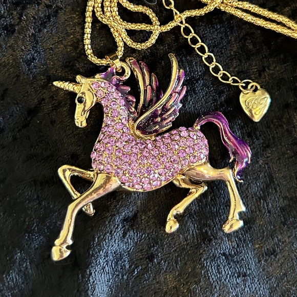 Betsey Johnson Pegasus Pendant Necklace - Picture 1 of 5